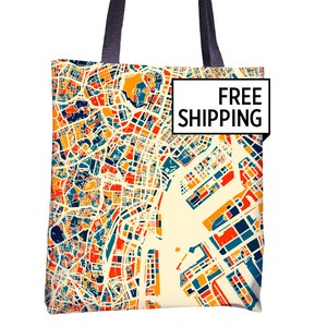 Tokyo Map Tote Bag - Japan Map Tote Bag 15x15