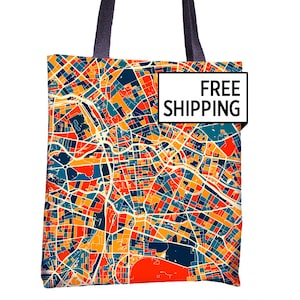 Berlin Map Tote Bag - Germany Map Tote Bag 15x15