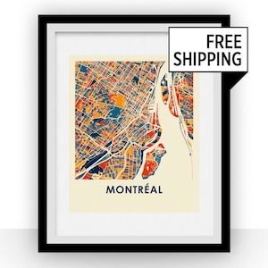 Montreal Map Print - Full Color Map Poster