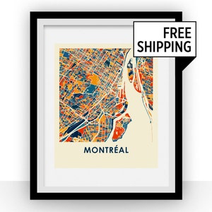 Montreal Map Print - Full Color Map Poster