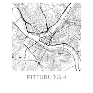 Pittsburgh Map Print - Etsy