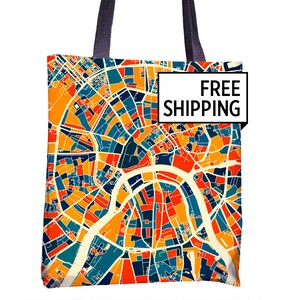 Moscow Map Tote Bag - Russia Map Tote Bag 15x15