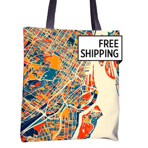 Montréal carte cabas - sac Mtl carte 15 x 15