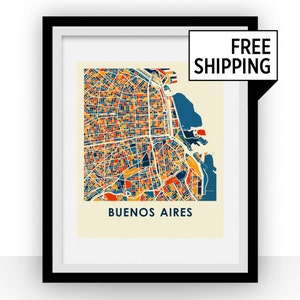 Buenos Aires Map Print - Full Color Map Poster