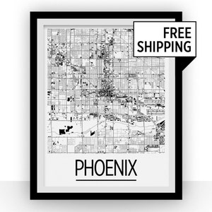 Phoenix Kartenwerke Poster - Usa Karte Print - Art Deco