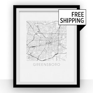 Greensboro Map Print