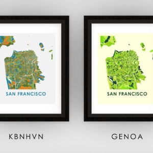 San Francisco Map Print Full Color Map Poster image 3