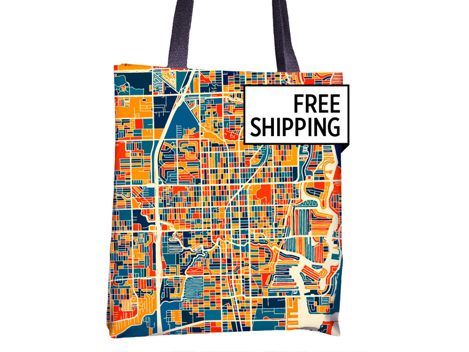 Fort Lauderdale Map Tote Bag Fort Lauderdale Map Tote Bag Etsy