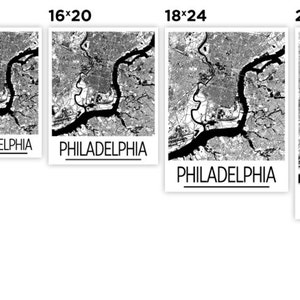 Philadelphia Map Poster usa Map Print Art Deco Series image 4