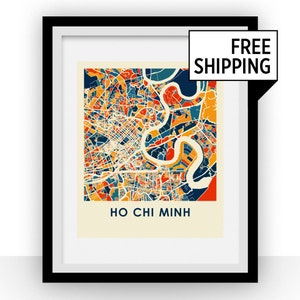 Ho Chi Minh Map Print - Full Color Map Poster