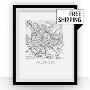 Valencia Map Print