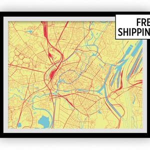 Imprimir mapa de Strasbourg - cualquier Color que te gusta