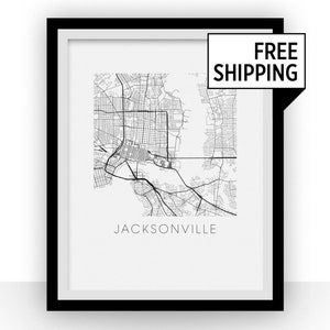 Jacksonville kaart afdrukken