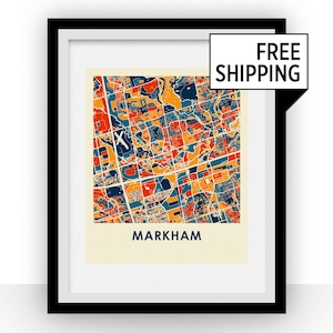 Markham Ontario Map Print - Full Color Map Poster