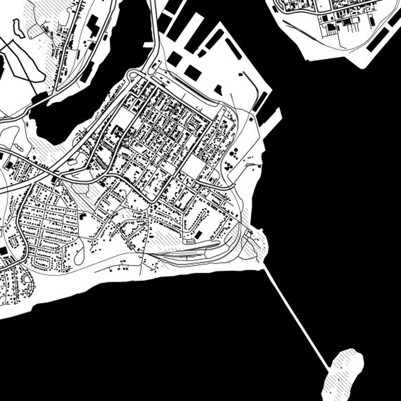 Saint John NB Map Poster New Brunswick Map Print Art Deco Etsy