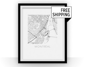 Montreal Map Print