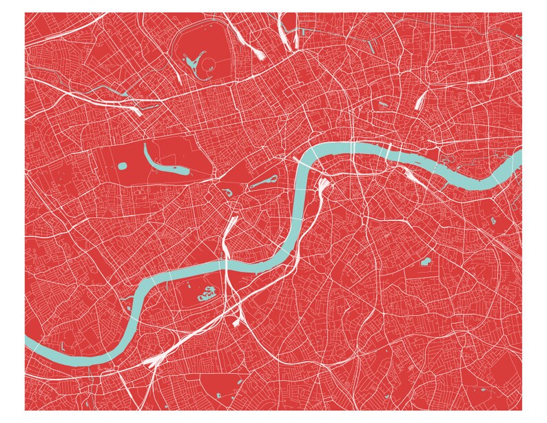 London Map Print Choose your color image 2