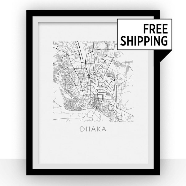 Dhaka Map Print