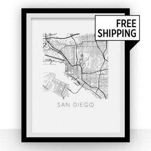 San Diego Map Print