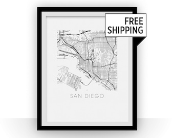San Diego Map Print
