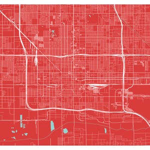 Phoenix Map Print - Choose Your Color - Etsy