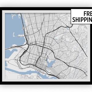 Oakland Map Print - Choose your color