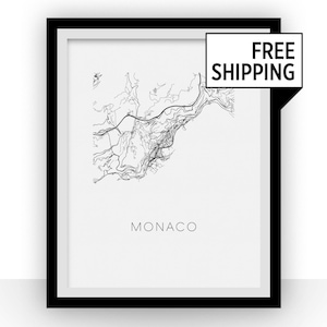 Monaco Karte Drucken