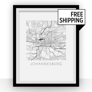 Johannesburg Map Print