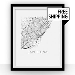 Barcelona Map Print