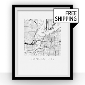 Kansas City Map Print