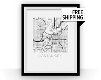 Kansas City Map Print