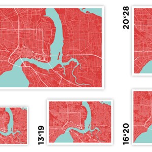 Jacksonville Map Print Any Color You Like image 4
