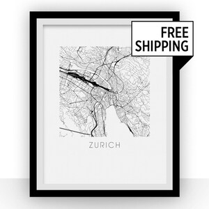 Zurich Map Print