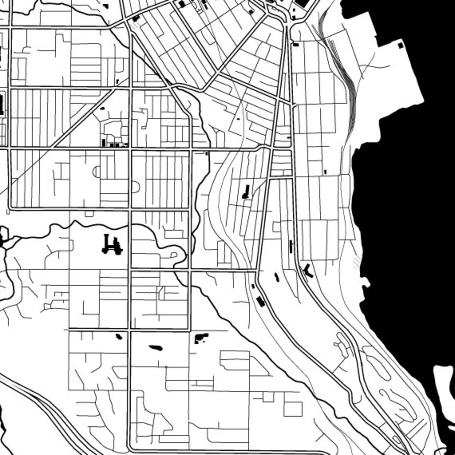 Nanaimo British Columbia Map Poster British Columbia Map Etsy