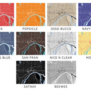 St Paul Map Print Choose your color image 3