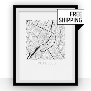Impression de la carte de Bruxelles