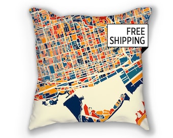 Toronto Map Pillow - To Map Pillow 18x18