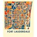 Fort Lauderdale Map Print Full Color Map Poster - Etsy