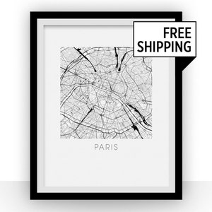 Paris Map Print