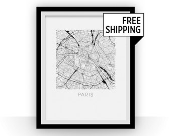 Paris Map Print