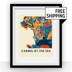 Carmel Karte drucken - Full Color Map Poster
