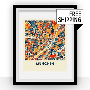 Munich Map Print - Full Color Map Poster