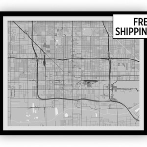 Phoenix Map Print - Choose your color