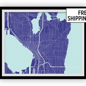 Seattle anzeigen Print - jede Farbe, die Sie mögen