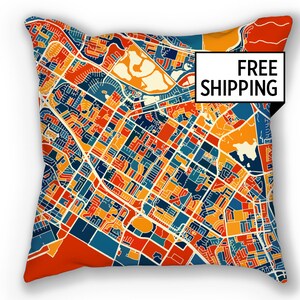 Fremont Map Pillow - California Map Pillow 18x18