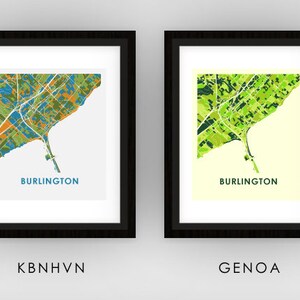 Burlington ON Map Print - Full Color Map Poster - Etsy