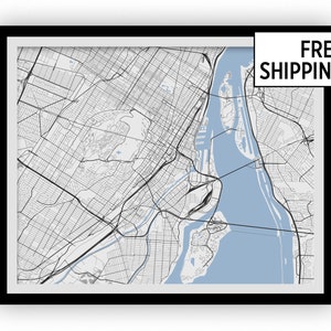 Montreal Map Print - Choose your color