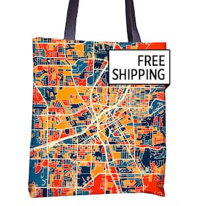 Huntsville carte cabas - sac cabas en Alabama carte 15 x 15