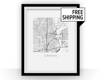 Omaha Map Print