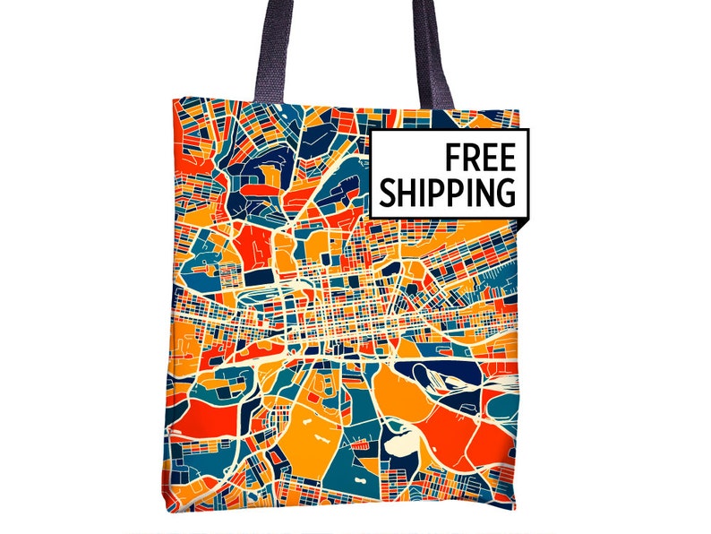 Johannesburg Map Tote Bag South Africa Map Tote Bag 15x15 Etsy